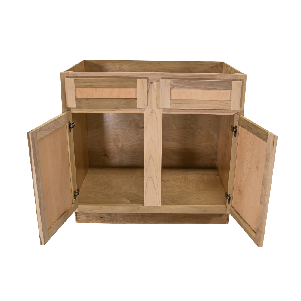 Kitchen Sink Base Cabinet | Unfinished Poplar | Shaker Style | 36 in